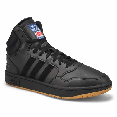 Mens Hoops 3.0 Mid Lace Up Sneaker - Black/Black