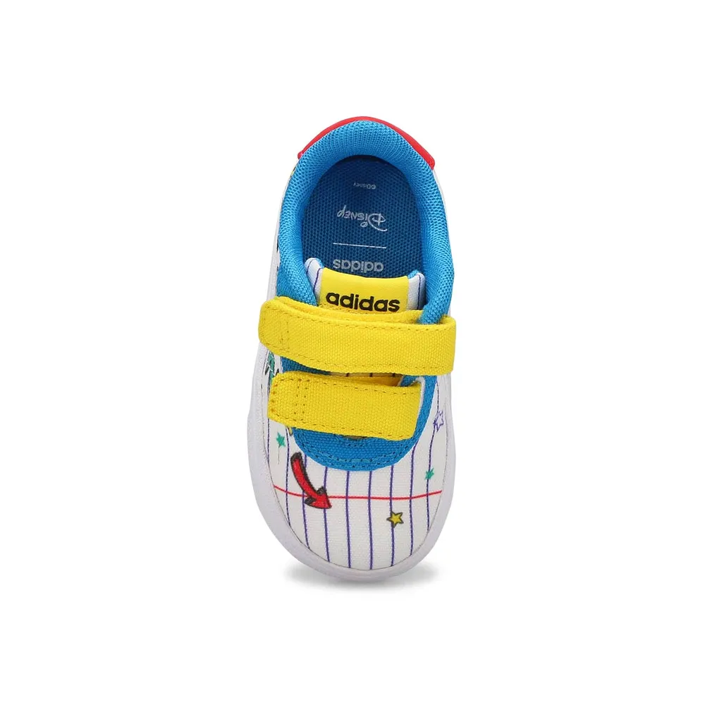 Infants Vulc Raid3R Mickey CF I Sneaker - White/Yellow/Blue