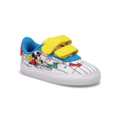 Infants Vulc Raid3R Mickey CF I Sneaker - White/Yellow/Blue