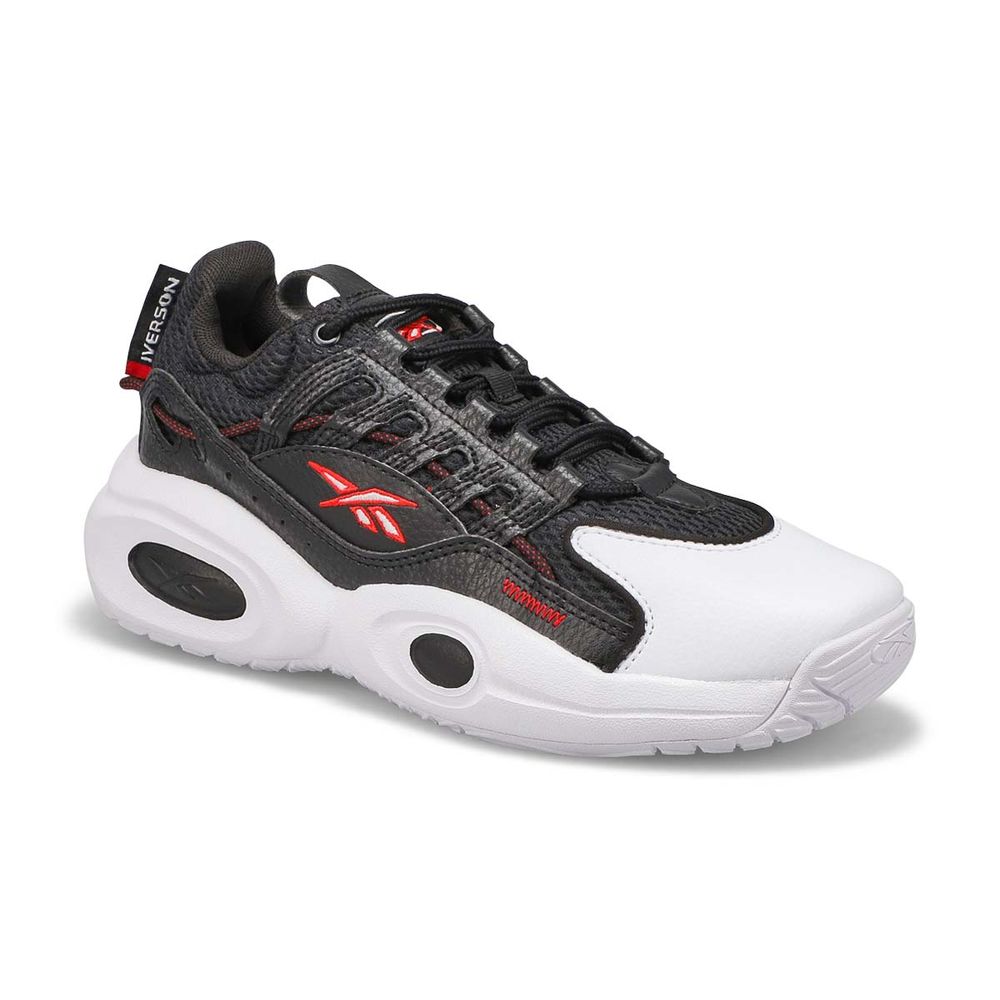 Boys Solution Mid Sneaker - Black/White/Red