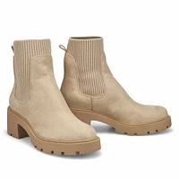 Womens Halona Suede Ankle Boot - Sand