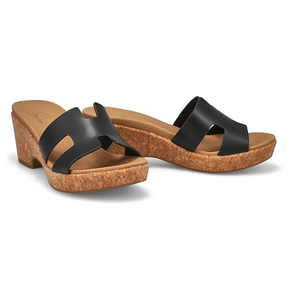 Womens Harper Wedge Sandal - Black