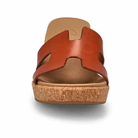 Womens Harper Wedge Sandal - Cognac