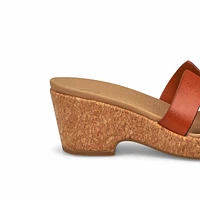 Womens Harper Wedge Sandal - Cognac