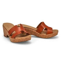 Womens Harper Wedge Sandal - Cognac