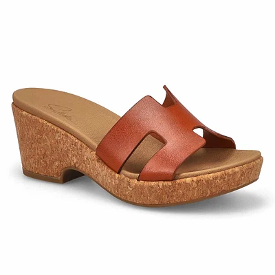 Womens Harper Wedge Sandal - Cognac