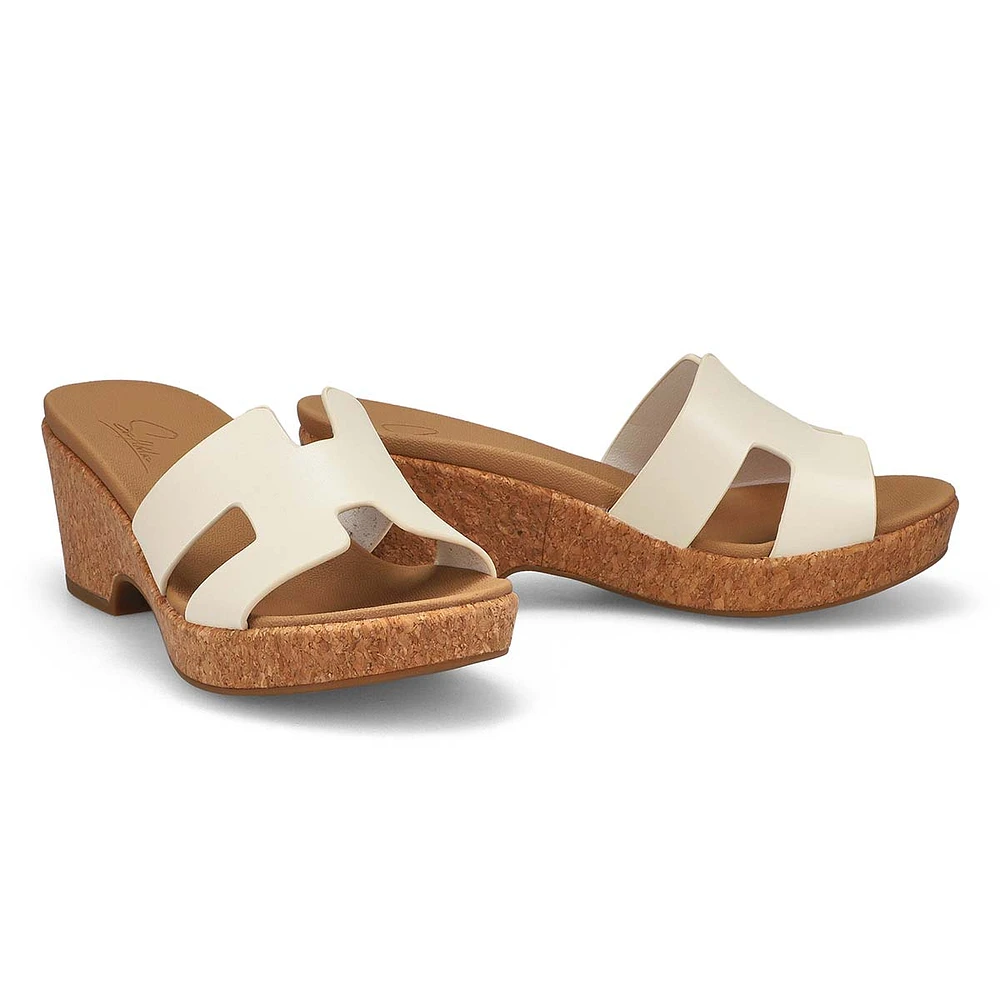 Womens Harper Wedge Sandal - Cream