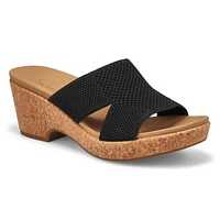 Womens Hayley Wedge Sandal - Black