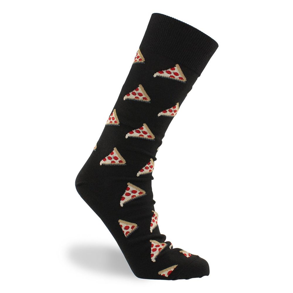 Mens PIZZA black socks