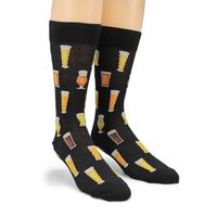 Mens Beer Sock - Black Printed