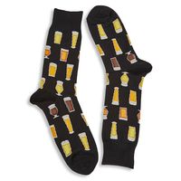 Mens Beer Sock - Black Printed