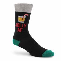 Mens Jolly AF Sock - Black Printed