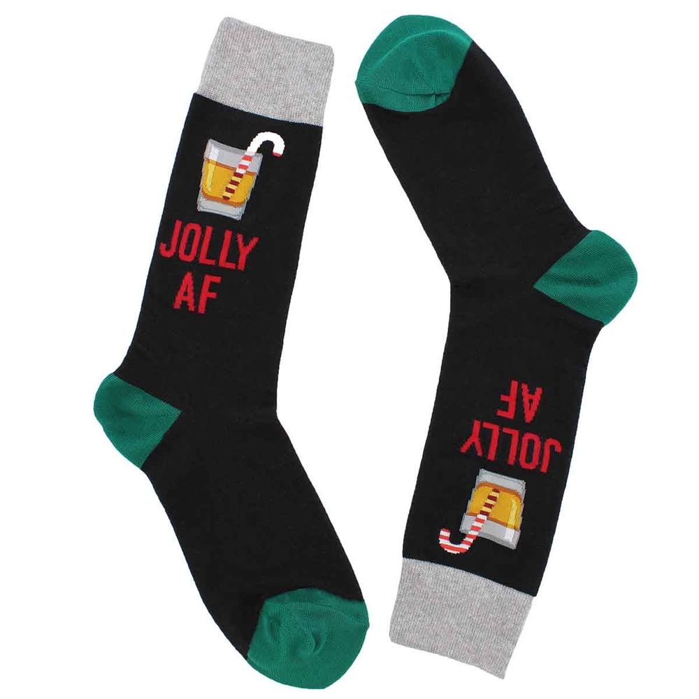 Mens Jolly AF Sock - Black Printed