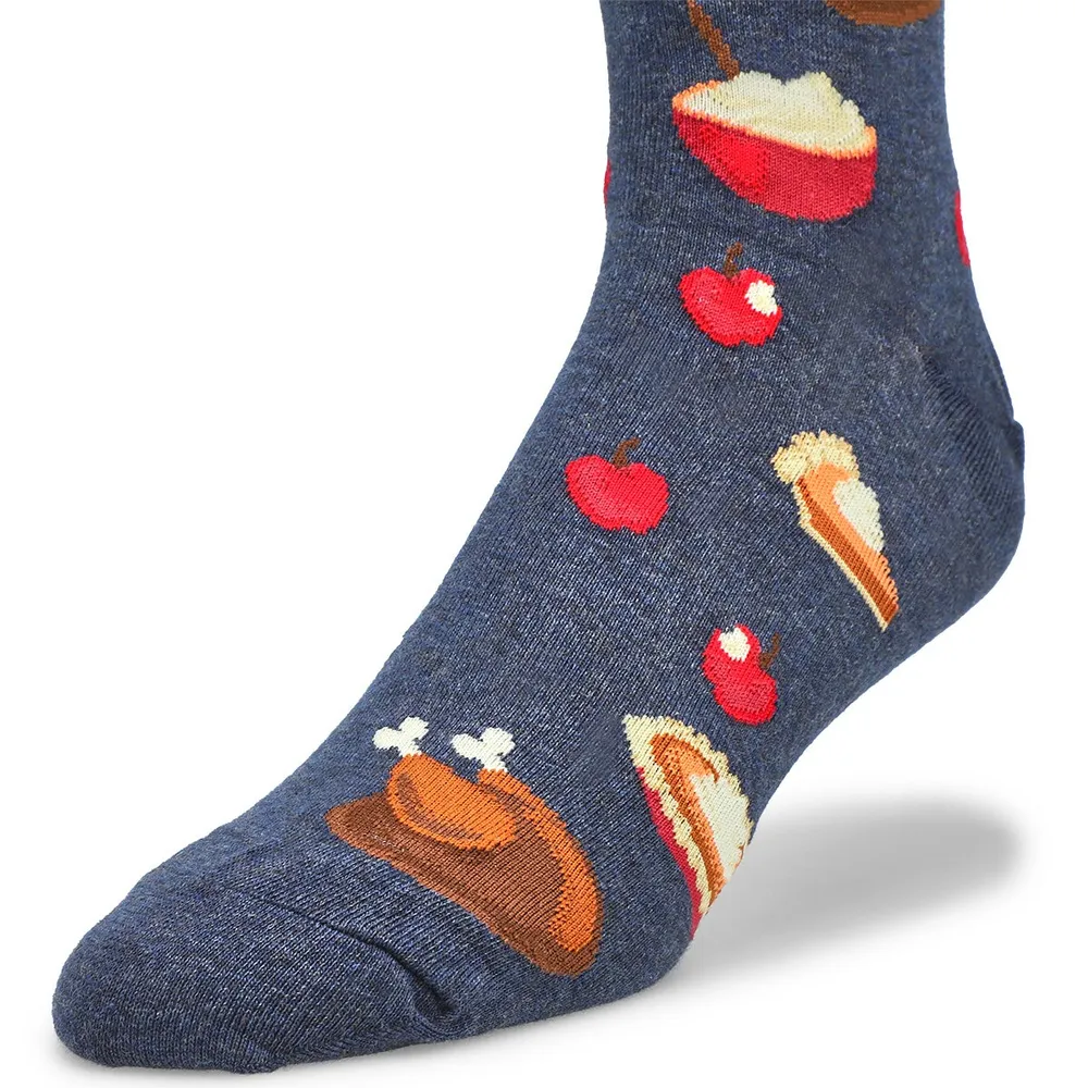 Mens Here For The Food Printed Socks
