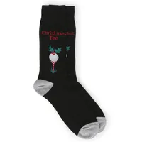 Mens Christmas Tee Printed Socks