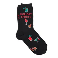 Womens Holiday Spirits Printed Sock