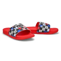 Kids Adilette Comfort Spider Man Slide Sandal - Black/White/Red