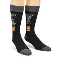 Mens Check Out My Six Pack Sock - Black