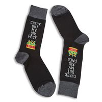 Mens Check Out My Six Pack Sock - Black