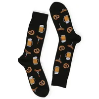 Mens Beer and Pretzel Printed Sock