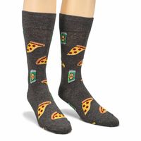 Mens Pizza and Beer Printed Sock