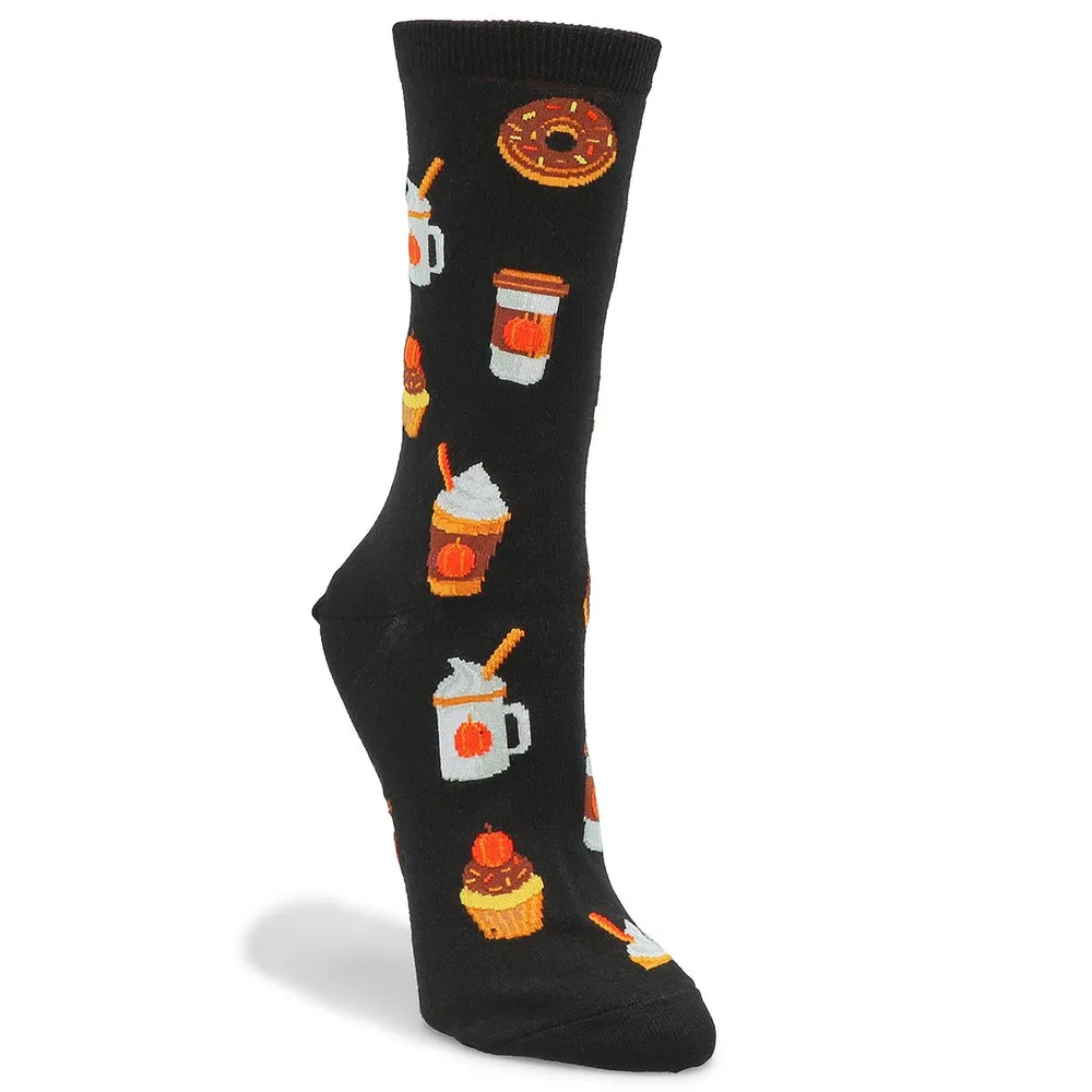 Womens Pumpkin Spice Printed Sock