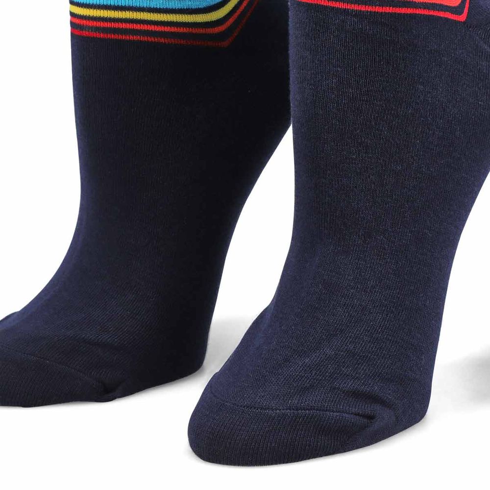 Womens Alarm Clock Crew Sock - Navy