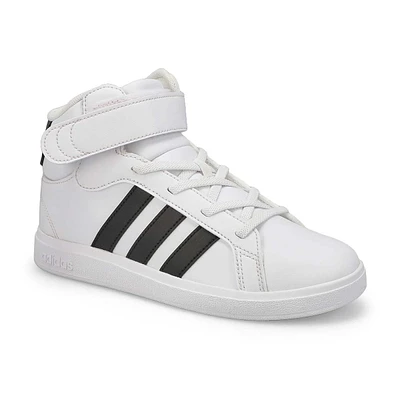 Kids  Grand Court Mid K Sneaker - White/Black