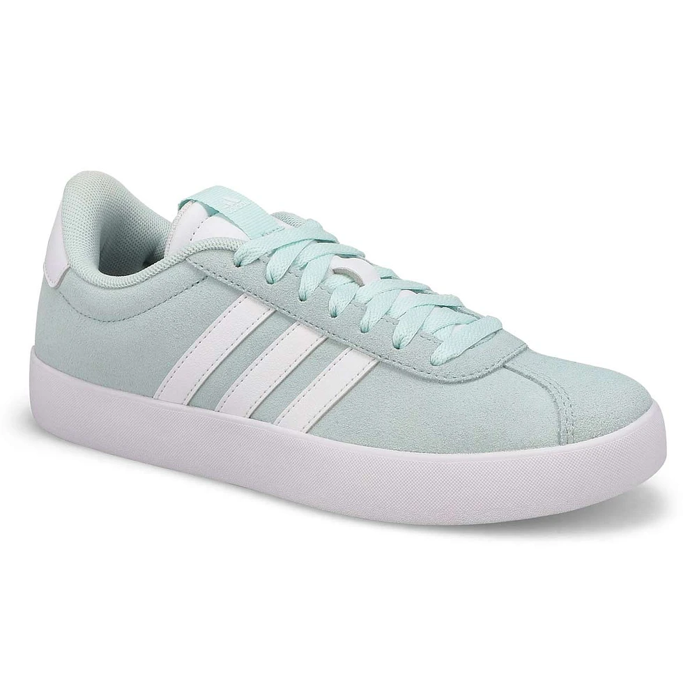 Womens  VL Court 3.0 Suede Lace Up Sneaker - Halo Mint/ White