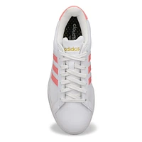 Womens  Grand Court 2.0 Sneaker - White/Semi Pink Spark/Gold Metallic