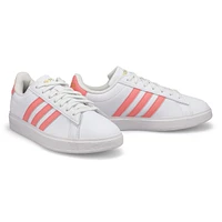 Womens  Grand Court 2.0 Sneaker - White/Semi Pink Spark/Gold Metallic