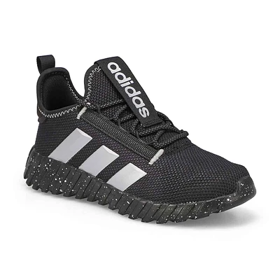 Boys Kaptir 3 Stripe K Sneaker - Black/Silver