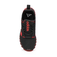 Boys  Kaptir 3 Stripe K Sneaker - Black/Scarlet/Black