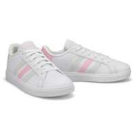 Girls  Grand Court 2.0 K Sneaker - White/Jade/Pink