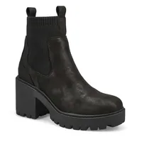 Womens Ingrid Platform Ankle Boot - Black