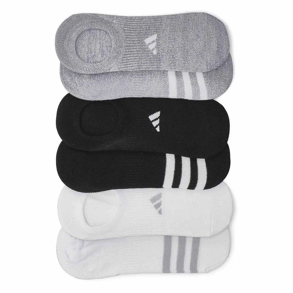 Womens Superlite 3.0 Sock Super No Show 6-Pack - White/Black/Grey