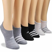 Womens Superlite 3.0 Sock Super No Show 6-Pack - White/Black/Grey