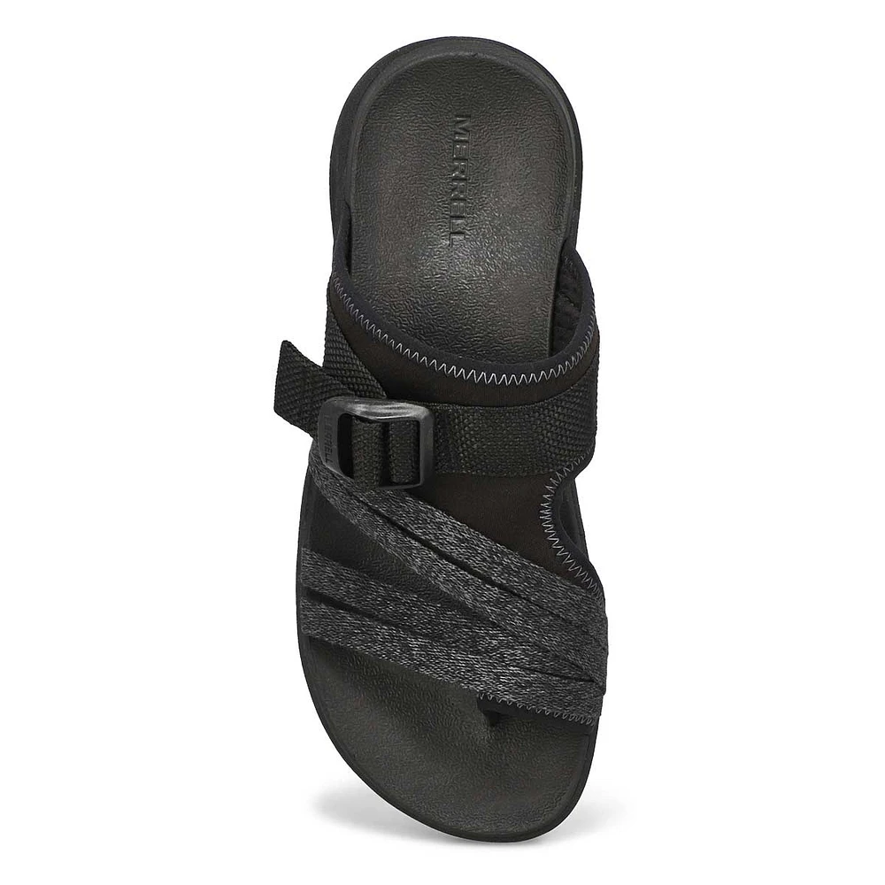 Womens  District 4 Post Toe Wrap Sandal - Black