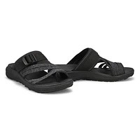 Womens  District 4 Post Toe Wrap Sandal - Black