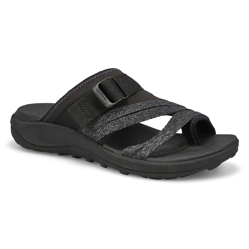 Womens  District 4 Post Toe Wrap Sandal - Black