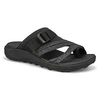 Womens  District 4 Post Toe Wrap Sandal - Black