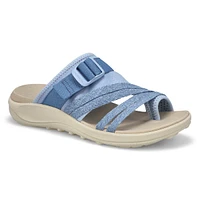 Womens District 4 Post Toe Wrap Sandal - Chambray