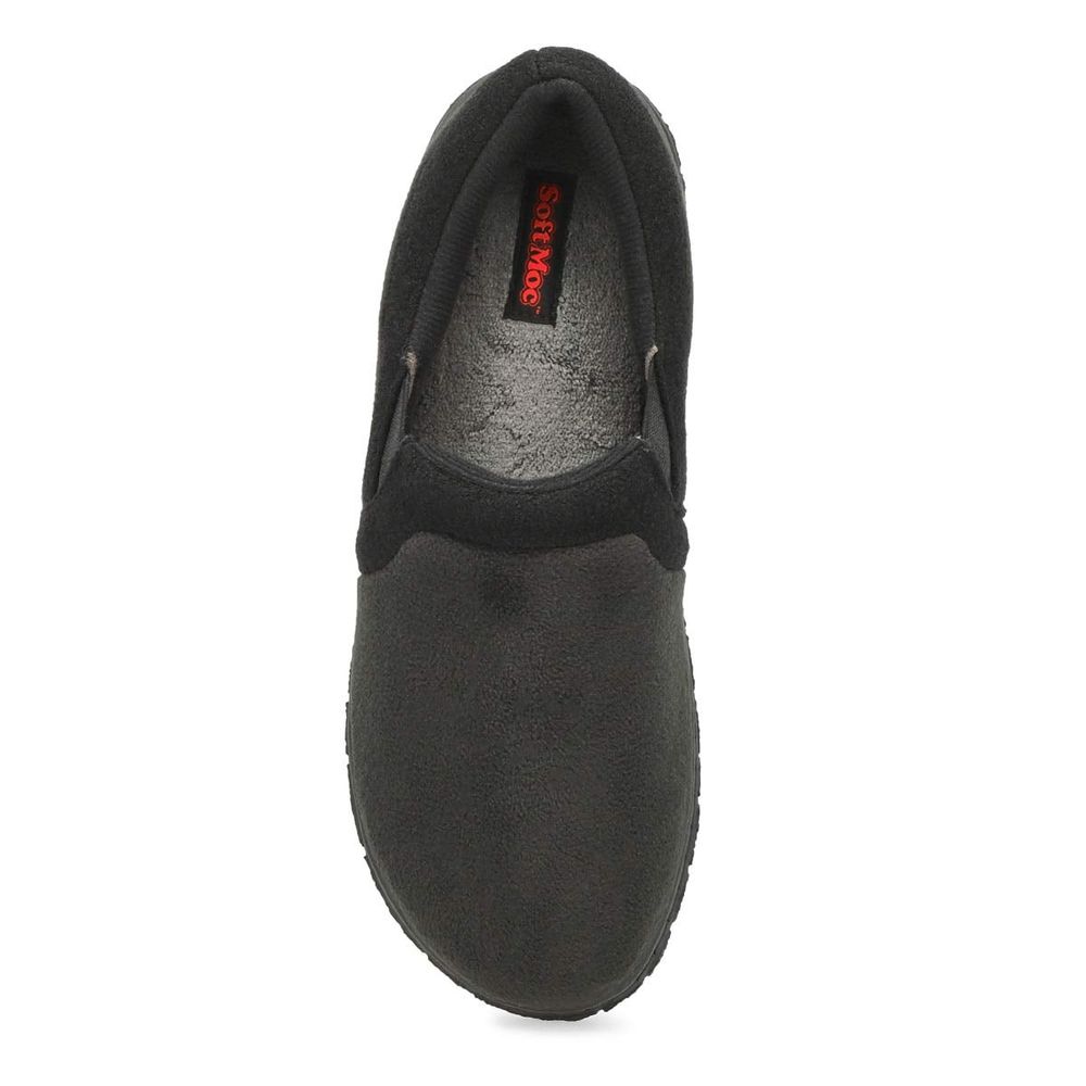 Mens Jacob Memory Foam Closed Back Slipper - Black