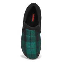 Mens Jacob  Memory Foam Slipper - Green Plaid