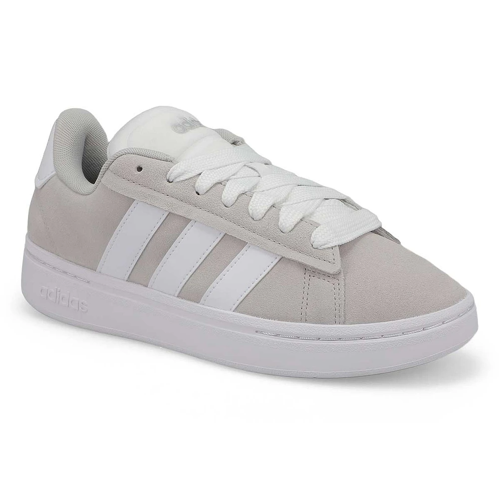 Womens  Grand Court Alpha 00s Lace Up Sneaker - GreyTwo/White/Silver Metallic