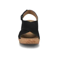 Womens Julie Wedge Sandal - Black