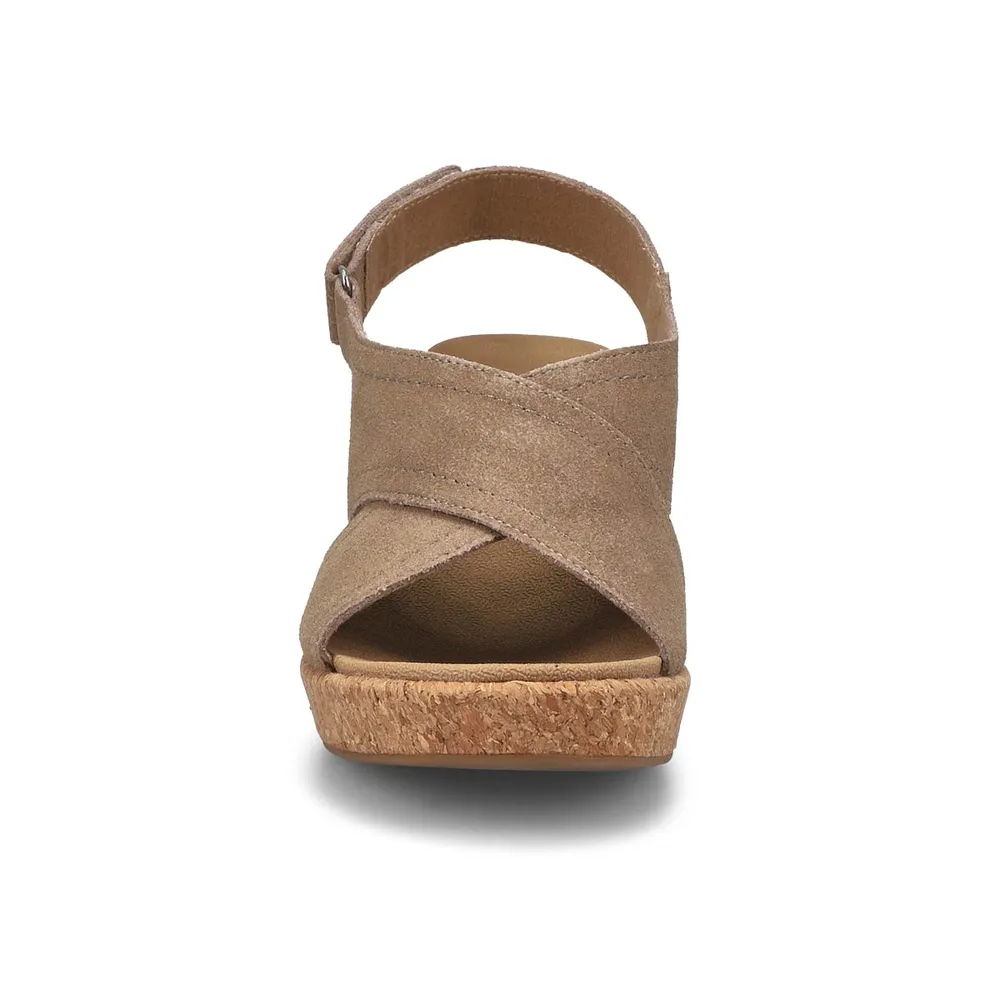 Womens Julie Wedge Sandal - Taupe