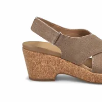 Womens Julie Wedge Sandal - Taupe