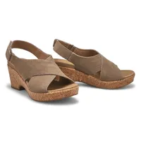 Womens Julie Wedge Sandal - Taupe