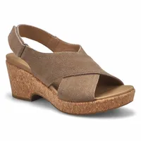 Womens Julie Wedge Sandal - Taupe